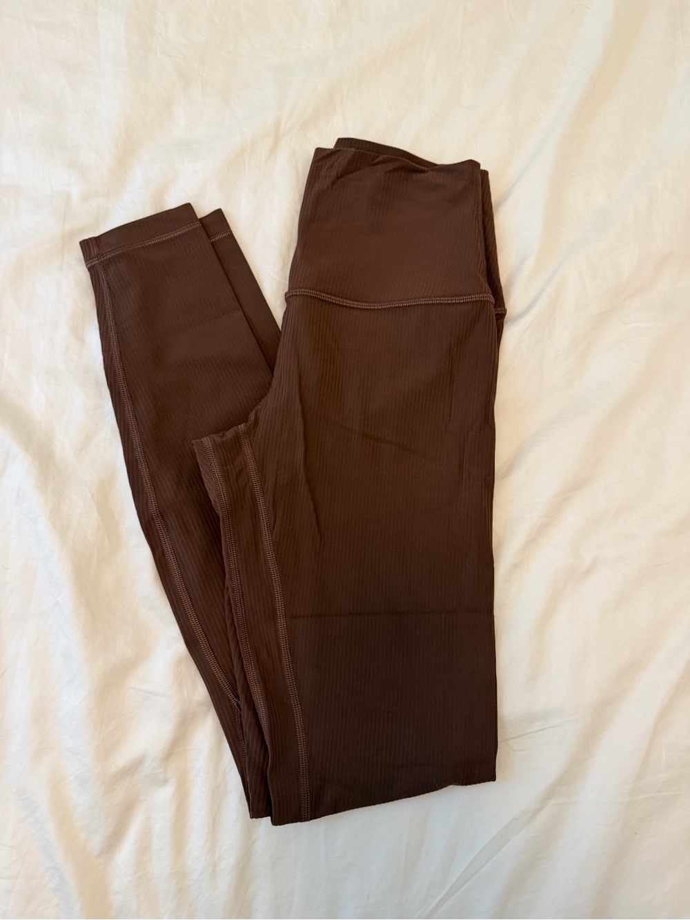 Ribbed Brown Align Leggings